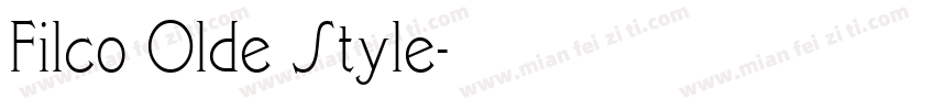 Filco Olde Style字体转换